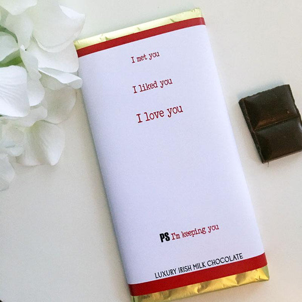 i met you, i liked you Luxury Irish Milk Chocolate Same Day Delivery