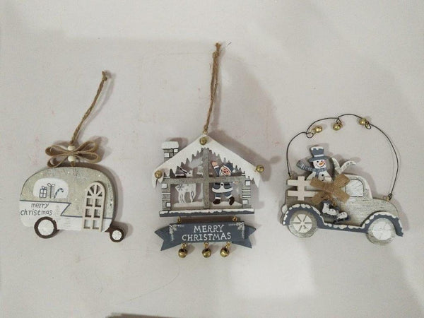 Christmas tree wooden flat decoration
