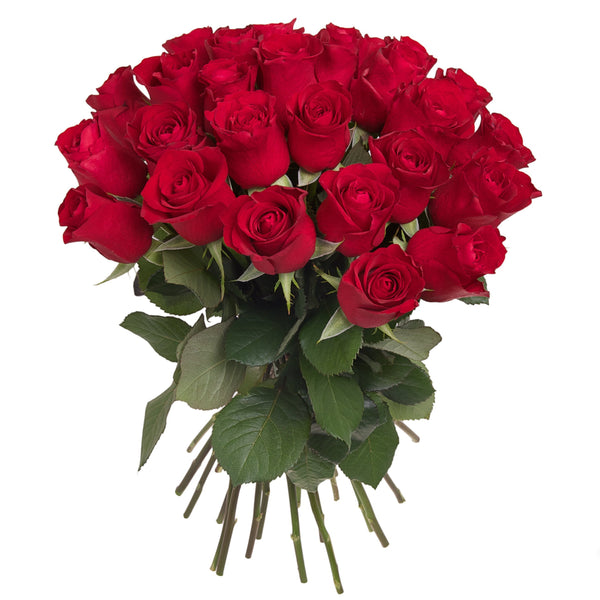 I love you Red Rose Flower Bouquet Same Day Flower Delivery Dublin Medium size contains 12 roses and fresh foliage. Lage size contains 24 roses and fresh foliage