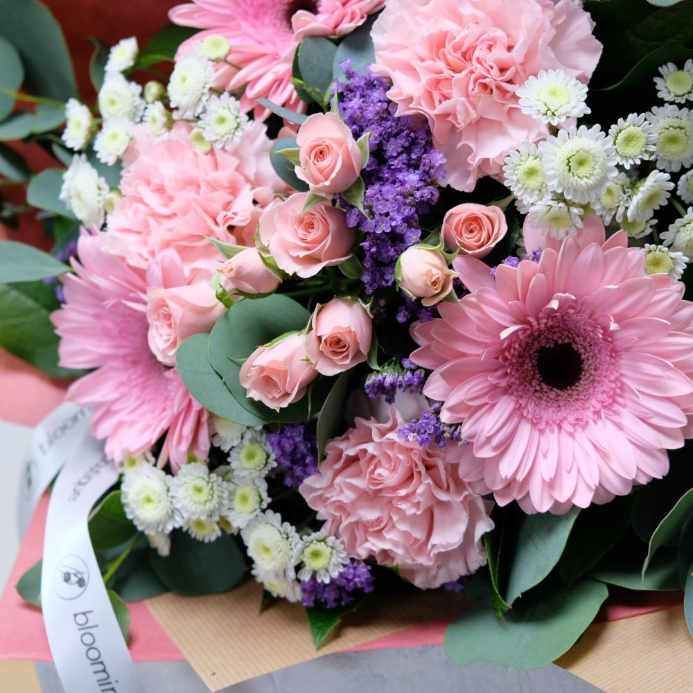 The soft combination of pink and white flowers will be the best choice for any occasion as a Birthday Girl, Mother's day, New baby Girl, Get Well Soon, or Just Because. We deliver flowers throughout Dublin and Ireland. Please place your order by 1 pm for same day delivery in Dublin or Next Day Flowers Delivery Ireland