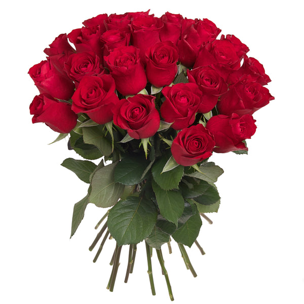 I love you Red Rose Flower Bouquet Same Day Flower Delivery Dublin  Medium size contains 12 roses and fresh foliage. Lage size contains 24 roses and fresh foliage